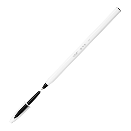 BIC CRISTAL UP PENNA A SFERA NERA PUNTA MEDIA FUSTO BIANCO CONF 20 Pz.